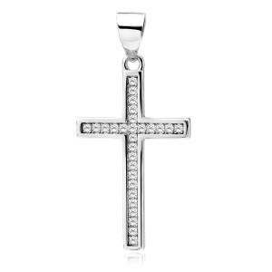 Cruciulita argint cu pietre DiAmanti Z2221CR_W-DIA (Argint 925‰ 1,2 g.)